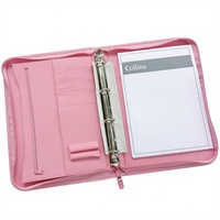 Carnet à spirales A5 personnalisable, classeur à anneaux, en cuir PU, avec fermeture éclair, journal, organiseur de budget