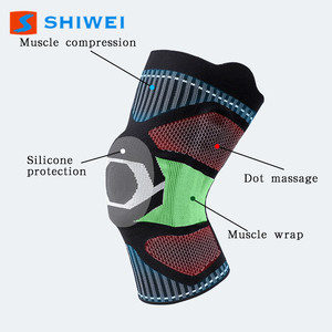 Rodilleras Tejidas Shiwei, Transpirables, con Soporte para Correr y Actividades al Aire Libre, Unisex, Ajuste Universal, Azul, Negro, Rosa - Product Image 4