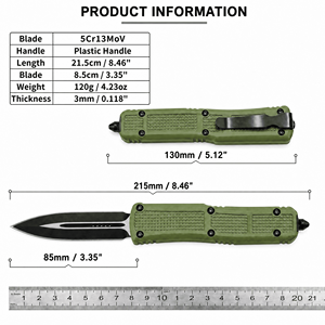 Couteau de poche léger, lame en acier 5Cr13MoV, manche en nylon, pour le camping en plein air, la randonnée, la pêche, la survie, OEM - Product Image 4