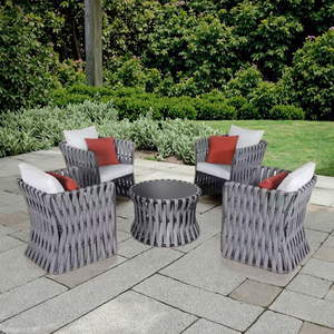 Modern High Quality <b>Waterproof</b> Outdoor Woven Rope Furniture Garden Patio Balcony Coffee Setting for Courtyard Hotels and Parks - Product Image 1