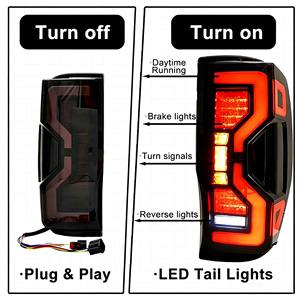 ไฟท้าย LED สำหรับรถฟอร์ด เรนเจอร์ T6 T7 T8 ปี 2012-<span class=keywords><strong>2021</strong></span> รุ่น <span class=keywords><strong>XLT</strong></span> Wildtrak PX PX2 ชุดอัพเกรดไฟท้ายรถกระบะ - Product Image 6