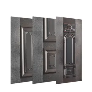 इस्पात दरवाजा त्वचा के लिए घरों सजावटी नई डिजाइन बाहरी धातु दरवाजा त्वचा कीमत सस्ती
