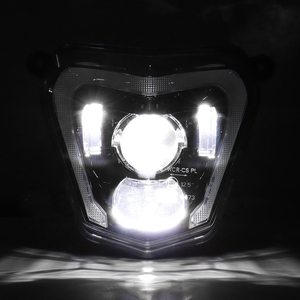 Pour <span class=keywords><strong>KTM</strong></span> <span class=keywords><strong>Duke</strong></span> <span class=keywords><strong>690</strong></span> 690R phares avant de moto Hi/Lo faisceau phare LED assemblage avec blanc DRL - Product Image 4