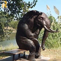 Nouvelle conception Prix d'usine Statue de tête d'éléphant en bronze grandeur nature Sculpture à vendre