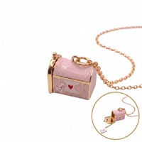 Collier tendance haut de gamme avec breloques en forme de boîte aux lettres et enveloppe, pendentif colombe en forme de cœur, cadeau délicat pour femme