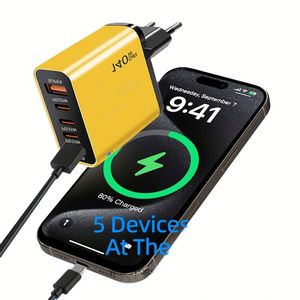GAN เครื่องชาร์จ USB QC3.0คุณภาพสูง140W GAN PD อะแดปเตอร์ติดผนัง5พอร์ตสำหรับ iPhone และแล็ปท็อป - Product Image 1