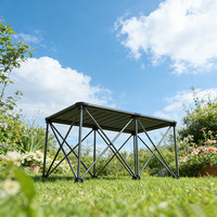 Table pliante rectangulaire en alliage d'aluminium pour l'extérieur, légère et portable, idéale pour le camping, les loisirs et les barbecues