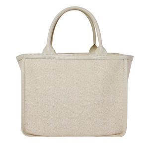 Sac fourre-tout vintage simple pour femme, écologique, à fermeture ouverte, deux poignées, bandoulière amovible, porté croisé, 1-1,9 L, en toile à lettres - Product Image 3