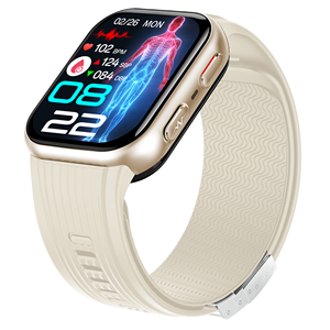 <span class=keywords><strong>Montre</strong></span> connectée carrée en silicone avec pompe à air magnétique, moniteur de tension artérielle pour appels, suivi de la fréquence cardiaque 24h/24 et 7j/7 pour seniors - Product Image 1
