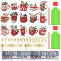 Offre Spéciale 15 pièces mignon 5D bricolage noël diamant peinture porte-clés, pour enfants noël bricolage artisanat famille décor
