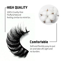 7 paires de faux cils effet naturel, cils vaporeux, aspect naturel, faux cils en vison synthétique, cils en bande complète volumineux