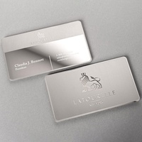 Carte de visite en métal de style traditionnel personnalisée 85*54mm, gravée au laser, estampée, logo gravé, impression typographique, couleur personnalisée