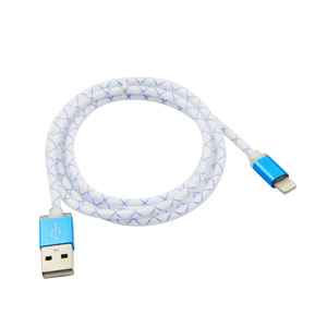 Fluorescent <b>USB</b> Charging <b>Cable</b> 2.1A With 8 Pin Connector For Data Sync And Fast <b>Charge</b> On Compatible Smartphones - Product Image 1