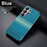 Nouvelle coque de téléphone en cuir anti-chute avec insert pour cartes et fenêtre colorée