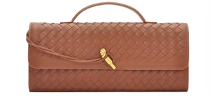 กระเป๋าถือผู้หญิงแบบใหม่ กระเป๋าถือขายส่ง หนังนิ่ม ทำมือ กระเป๋าสานสไตล์โบราณ กระเป๋าถักแบบโบราณ กระเป๋าถือสุภาพสตรี - Product Image 2