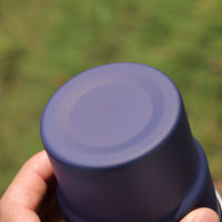 Tasse à café de bière de camping portable en plein air avec paille et couvercle Tasse à lait en acier inoxydable 304 Mini tasse à café au latte