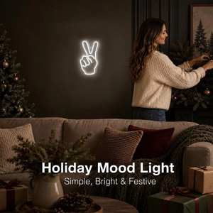 Yes gesture Letreros Neon LED indoor hanging ambient light shop <b>sign</b> wall decoration light entrance indicator light Customized - Product Image 4