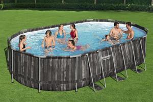 Piscina Familiar Ovalada Elevada <span class=keywords><strong>Bestway</strong></span> 5611R, Portátil, de Metal y PVC, Gran Capacidad, para Exteriores, con Accesorios - Product Image 5