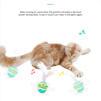 Nouveau chat-chatouiller machine rotatif auto-haut amusant chat bâton petit monstre électrique son rotatif plume jouet pour animaux de compagnie