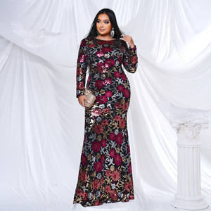 Kadın elbiseleri rahat akşam PlusSize yıldız K001 bayanlar parti balo yaz zarif kulübü uzun payetler elbise giyim - Product Image 6
