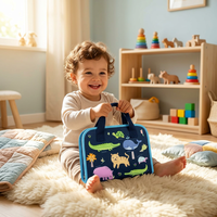 Çocuklar için Keçe Öğrenme Panosu Montessori Aktivite Panosu Eğitici Duyusal Aktiviteler İnce Motor Becerileri ve Okul Öncesi Öğrenme için