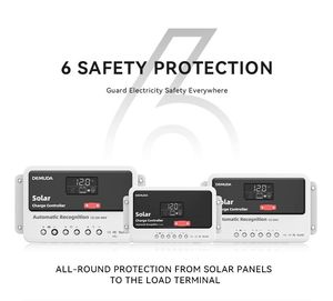 Contrôleur de charge solaire PWM 10A 20A 30A 40A 50A 60A avec écran LCD, régulateur de batterie USB double 12V 24V 48V pour système solaire hors réseau - Product Image 3