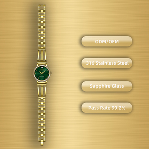 นาฬิกาข้อมือผู้หญิงหรูหราแบบกึ่งโปร่ง ตัวเรือนสแตนเลสสตีล 316L คุณภาพสูง หน้าปัดเล็ก กระจกแซฟไฟร์ สายปรับได้ ระบบควอตซ์ กันน้ำ 5BAR - Product Image 1