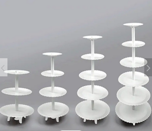 Taartstand Assemblable Plastic Displaystandaard Buffet Serveerschaal Verjaardag Bruidstaarkrek Voor Cupcake Dessertfruit - Product Image 1