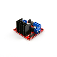 KUNOGSHUN NUEVO Componente Electrónico L298N Placa Controladora de Motor de 5V Roja, Módulo de Placa Controladora de Motor Paso a Paso de Doble Puente H para Arduino DIY