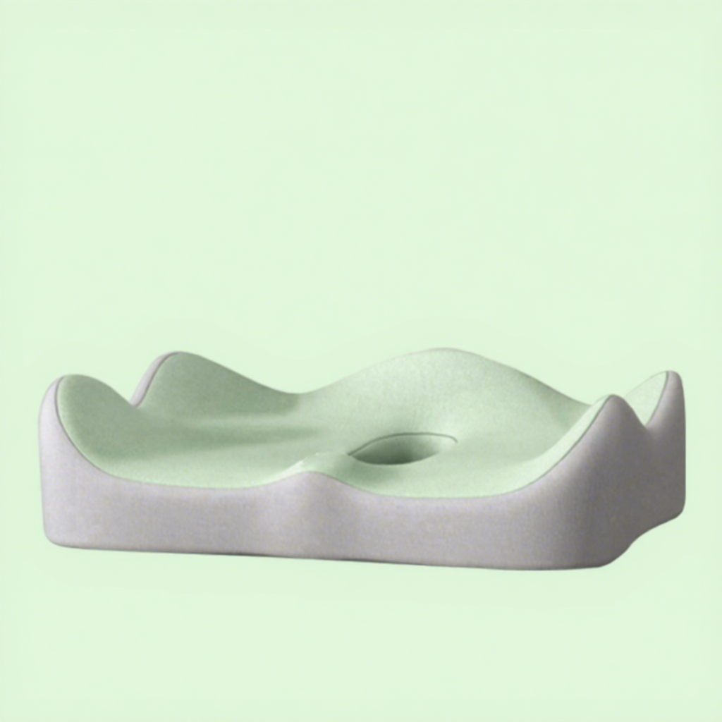 Coussin creux - Vert et gris assortis