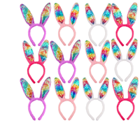 Bandeau oreilles de lapin à paillettes pour filles femmes fête d'anniversaire de Pâques bandeaux de cheveux en peluche lapin faveurs d'Halloween de Noël