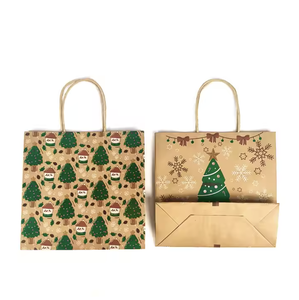 Sofisticado diseño <span class=keywords><strong>invencible</strong></span> Bolsas de papel Kraft de alta calidad Producto DE PROMOCIÓN DE Navidad ergonómico - Product Image 4