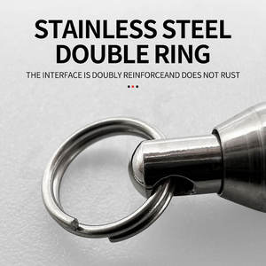 Connecteurs d'hameçons à anneau <span class=keywords><strong>fendu</strong></span> en acier inoxydable de pêche pivotante à roulement à billes haute résistance pour l'eau salée - Product Image 4