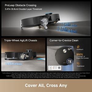 Hot Dreame X60 Max Ultra 扫地机器人 212 ° F Mop 自清洁式 35000Pa 双臂灵活热水除油污家用地毯清洁器 - Product Image 4