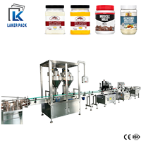 Ligne de machines automatiques de remplissage et de bouchage de poudre en bouteilles carrées et rondes pour les petites entreprises