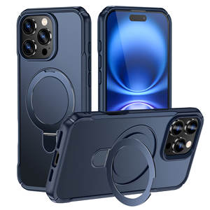 Cover Personalizzate per Cellulari all'Ingrosso, <span class=keywords><strong>Custodia</strong></span> Lussuosa Corazzata Magnetica in PC e TPU con Anello Supporto per iPhone 17 16 15 Pro Max - Product Image 1