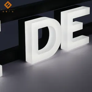 Helder Acryl Gezicht Frontlit 3d Roestvrij Staal Kanaal Letters Storefront Merk Logo Teken