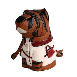 Sac à bandoulière en forme de tigre de simulation, sac à dos en peluche, sacs d'école pour la maternelle, sac réglable, jouet animal de dessin animé, cadeau pour enfants - Product Image 6