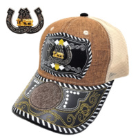 Gorra de Béisbol Unisex con Logo 3D de Metal Estilo Occidental, Estampado en Serigrafía, Cierre a Presión, Moderna, de Mezclilla, Lona, Jersey y Malla para Exteriores