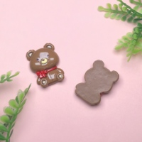 Saint Valentin dessin animé ours coeur Flatback résine Cabochon pour Scrapbooking coque de téléphone cheveux arcs vacances fête décor accessoires