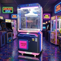 Machine de jeu d'arcade à mini-clips avec prix à gagner, fonctionnement à pièces
