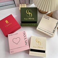 Boîte d'emballage pour ongles de luxe rose personnalisée de haute qualité avec fenêtre à motif gaufré, boîte à ongles artificiels portables en papier