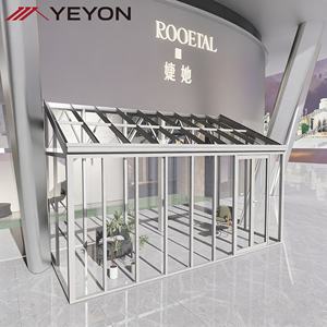 Pavillon moderne minimaliste à toit plat pour hall <span class=keywords><strong>de</strong></span> centre commercial, entrées <span class=keywords><strong>de</strong></span> villa, maison <span class=keywords><strong>de</strong></span> luxe en aluminium et verre, magasin <span class=keywords><strong>de</strong></span> <span class=keywords><strong>d</strong></span>étail, boutique éphémère - Product Image 2