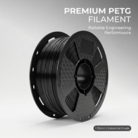 Filamen Printer 3D PETG Hitam Grosir Pabrik 1.75mm 2.85mm Ketangguhan Tinggi Bahan Cetak 3D Kelas Industri OEM Grosir