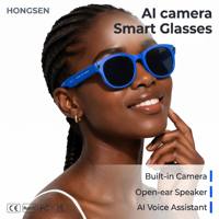 Lunettes Intelligentes avec Caméra Unique, Étanchéité IP67, Chargement Magnétique, pour Cyclisme, Gaming, PC, AR, Audio, 1080P, Monture Métallique