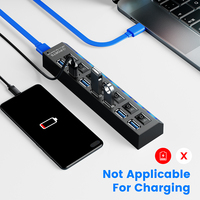 Wholesale Computer Hardware Software 4 Port Multi Splitter 7 in 1 USB 2.0 3.0 Hub for PC Laptop