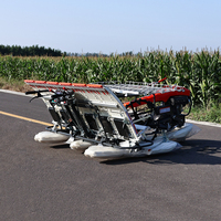 Transplanteuse de riz à six rangs haute productivité, machine de plantation de riz autotractée, boîte de vitesses complète, moteur, garantie d'un an
