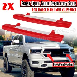 Paire de bandes décoratives pour calandre avant supérieure de voiture pour Dodge Ram 1500 2019 2020 2021 - Product Image 1