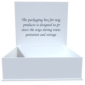 Boîte-cadeau de perruque de grande taille pour femmes bon marché doublée de perruque de satin Boîte d'emballage en papier pliable d'estampage d'or de perruque - Product Image 5