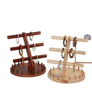 Expositor de joyería de madera de 4 niveles para escritorio, organizador de pulseras y brazaletes - Product Image 5